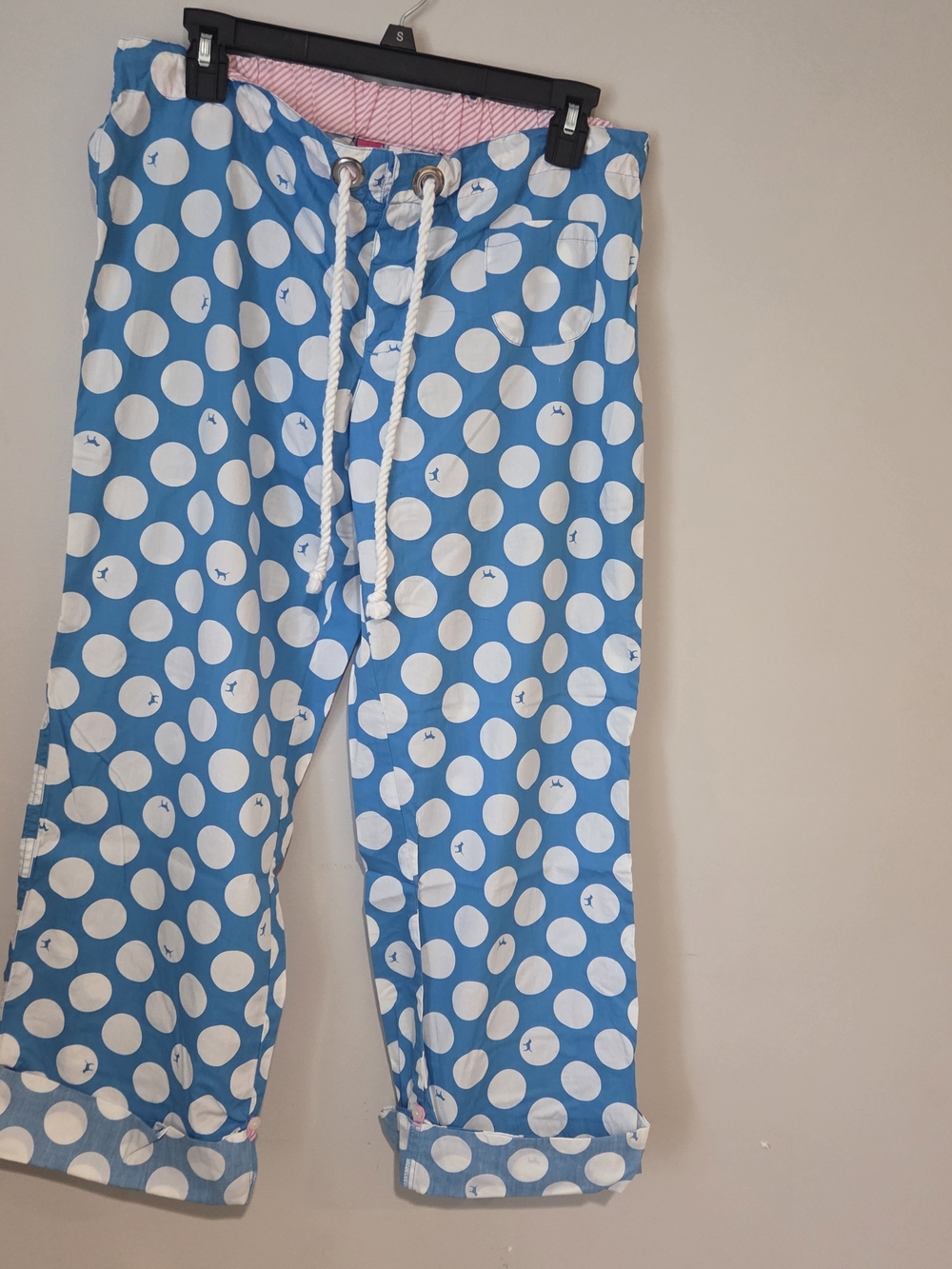 Victoria's Secret Blue and White Polka Dot Kids Pajama Bottoms. - Picture 5 of 14